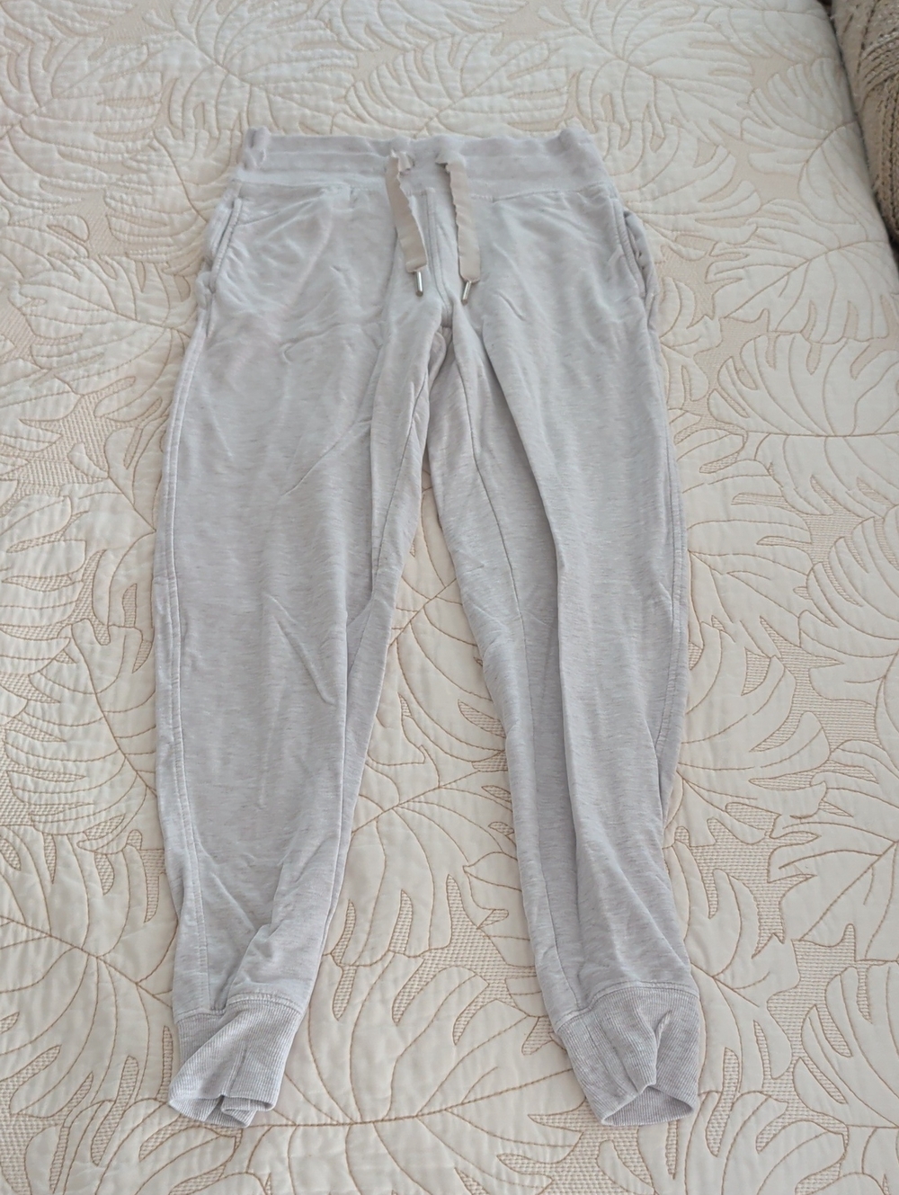 Light Gray Athleta Women's Drawstring Jogger Pants